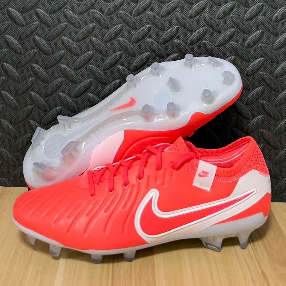 Nike Tiempo Legend 10 Elite FG Soccer Cleats Hot Lava DV4328-800‎ Mens Size 7.5